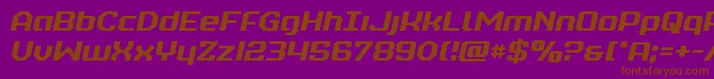 realpolitiksemital Font – Brown Fonts on Purple Background
