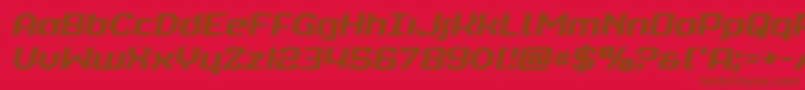 realpolitiksemital Font – Brown Fonts on Red Background