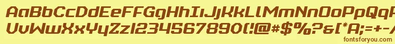 realpolitiksemital Font – Brown Fonts on Yellow Background