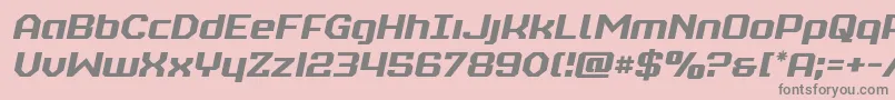 フォントrealpolitiksemital – ピンクの背景に灰色の文字