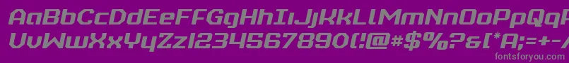 フォントrealpolitiksemital – 紫の背景に灰色の文字
