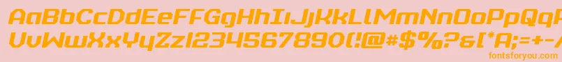 realpolitiksemital Font – Orange Fonts on Pink Background