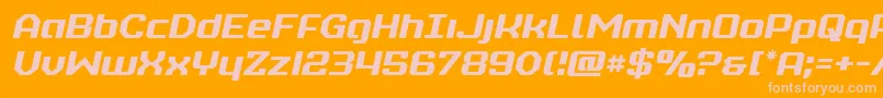 realpolitiksemital Font – Pink Fonts on Orange Background