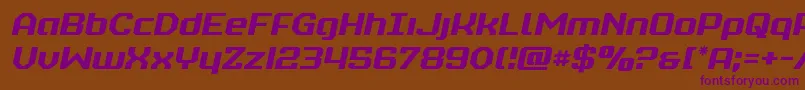 realpolitiksemital Font – Purple Fonts on Brown Background