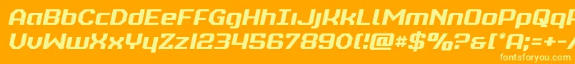 realpolitiksemital Font – Yellow Fonts on Orange Background