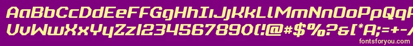 realpolitiksemital Font – Yellow Fonts on Purple Background