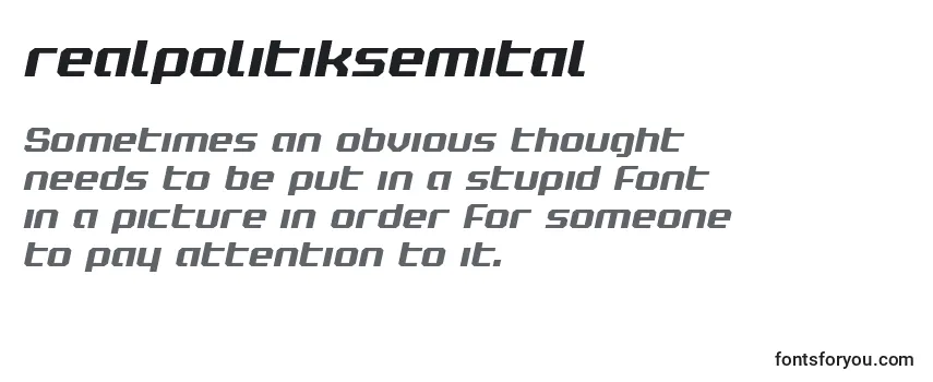Review of the Realpolitiksemital Font