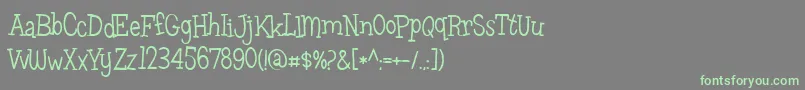 Leftovers Font – Green Fonts on Gray Background