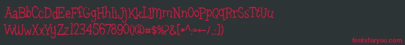 Leftovers Font – Red Fonts on Black Background
