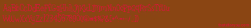 Leftovers Font – Red Fonts on Brown Background
