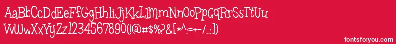 Leftovers Font – White Fonts on Red Background