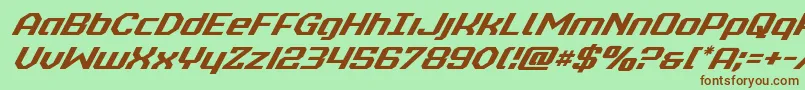 realpolitiksuperital Font – Brown Fonts on Green Background