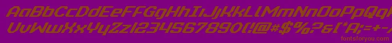 realpolitiksuperital Font – Brown Fonts on Purple Background