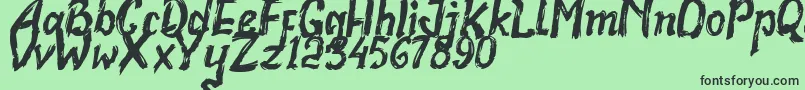 Realstone Demo Version-Schriftart – Schwarze Schriften auf grünem Hintergrund
