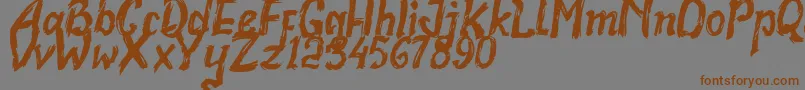 Realstone Demo Version Font – Brown Fonts on Gray Background