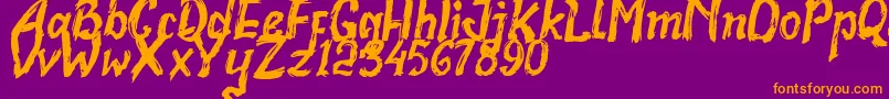 Realstone Demo Version Font – Orange Fonts on Purple Background