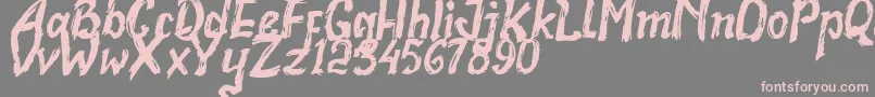 Realstone Demo Version-Schriftart – Rosa Schriften auf grauem Hintergrund