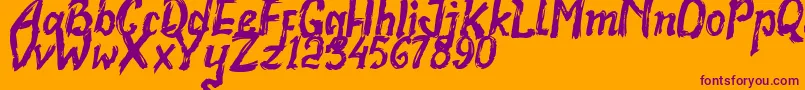 Realstone Demo Version Font – Purple Fonts on Orange Background