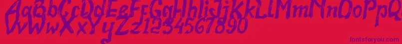 Realstone Demo Version Font – Purple Fonts on Red Background