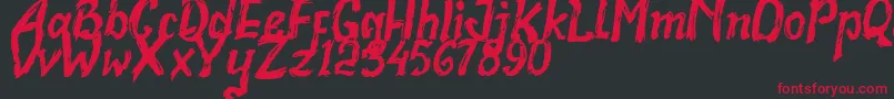 Realstone Demo Version Font – Red Fonts on Black Background
