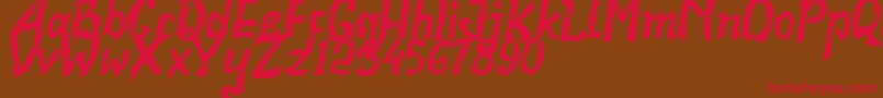 Realstone Demo Version Font – Red Fonts on Brown Background