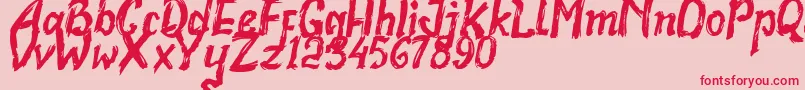 Realstone Demo Version Font – Red Fonts on Pink Background