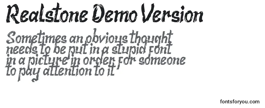 Review of the Realstone Demo Version Font