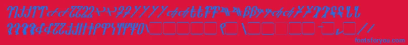 fuente Reanaarian Bold Italic – Fuentes Azules Sobre Fondo Rojo