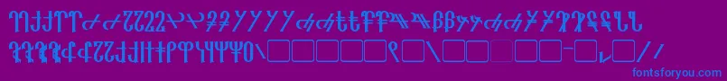 Reanaarian Bold-Schriftart – Blaue Schriften auf violettem Hintergrund