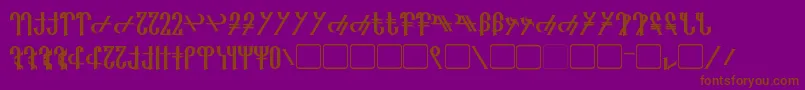 Czcionka Reanaarian Bold – brązowe czcionki na fioletowym tle