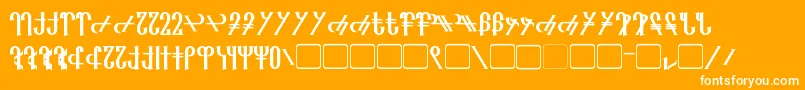 Lisätietoja Reanaarian Bold-fontista Reanaarian Bold-fontti – valkoiset fontit oranssilla taustalla