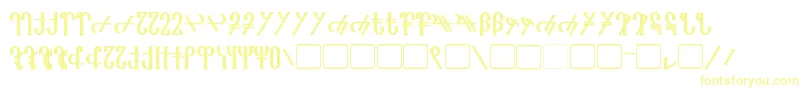 Reanaarian Bold Font – Yellow Fonts on White Background