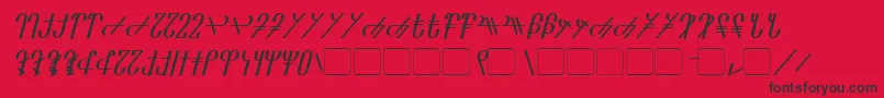 Reanaarian Italic Font – Black Fonts on Red Background