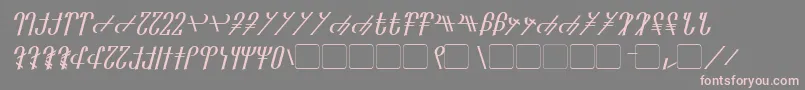 fuente Reanaarian Italic – Fuentes Rosadas Sobre Fondo Gris