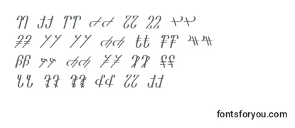 Überblick über die Schriftart Reanaarian Italic