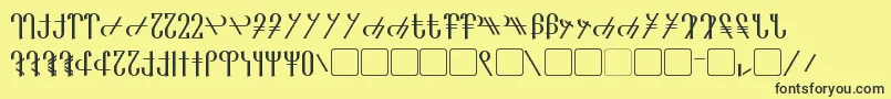 Reanaarian Font – Black Fonts on Yellow Background