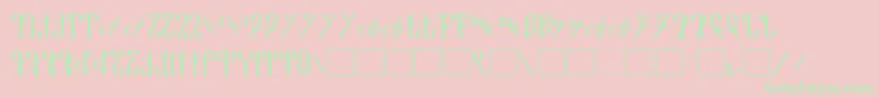 Czcionka Reanaarian – zielone czcionki na różowym tle