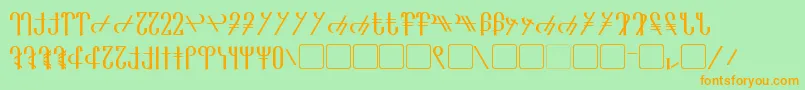 Reanaarian Font – Orange Fonts on Green Background