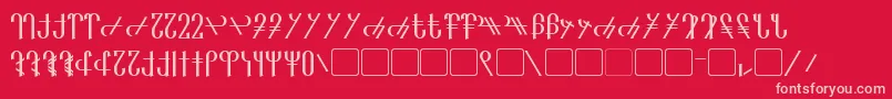 Reanaarian Font – Pink Fonts on Red Background