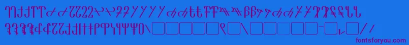 Reanaarian Font – Purple Fonts on Blue Background