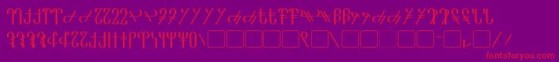 Reanaarian-Schriftart – Rote Schriften auf violettem Hintergrund