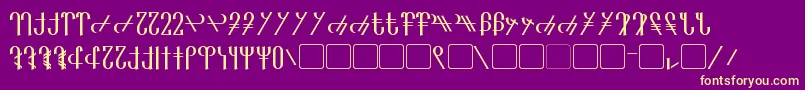 fuente Reanaarian – Fuentes Amarillas Sobre Fondo Morado