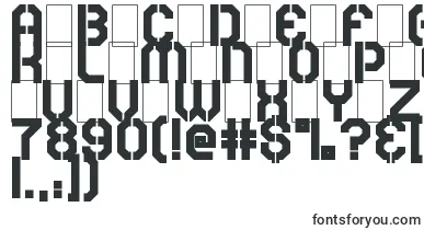 Rear Defender font – stencil Fonts