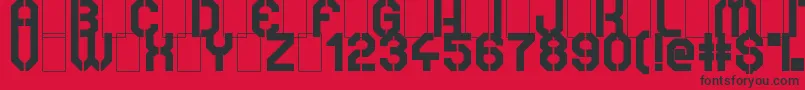 Rear Defender Font – Black Fonts on Red Background