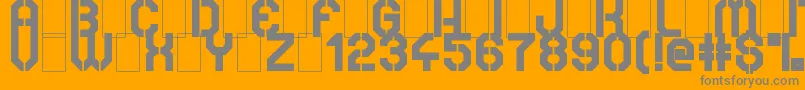 Rear Defender Font – Gray Fonts on Orange Background