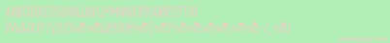 Rearview Mirror DEMO-Schriftart – Rosa Schriften auf grünem Hintergrund