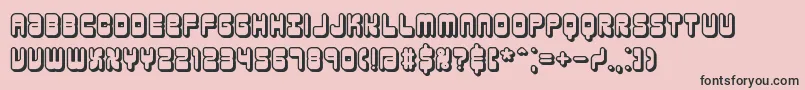 フォントreasonsh – ピンクの背景に黒い文字
