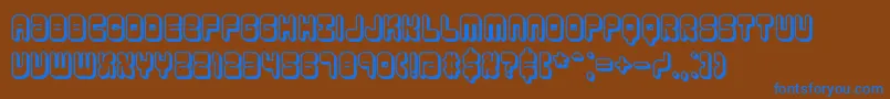 reasonsh Font – Blue Fonts on Brown Background