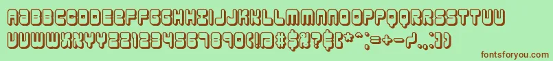 reasonsh-fontti – ruskeat fontit vihreällä taustalla