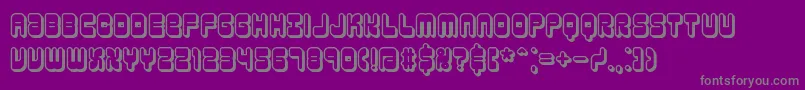フォントreasonsh – 紫の背景に灰色の文字